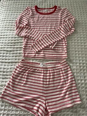 Zsupply Striped Red & White lounge set